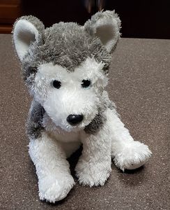 GENUINE TY pet RARE 13" 2007 edition husky plushie